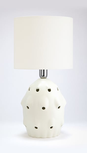 Respiro Perforated ceramic lamp